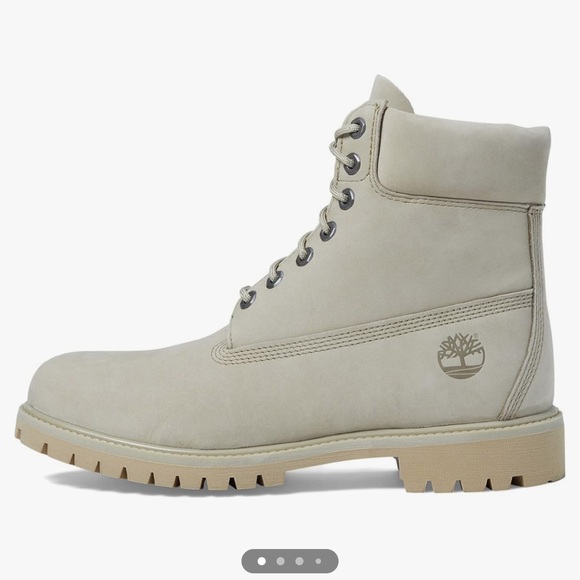 TIMBERLAND™️ Women's Size 7/8 Premium 6" Cream Leather Waterproof Lace-Up Boot - Picture 1 of 15